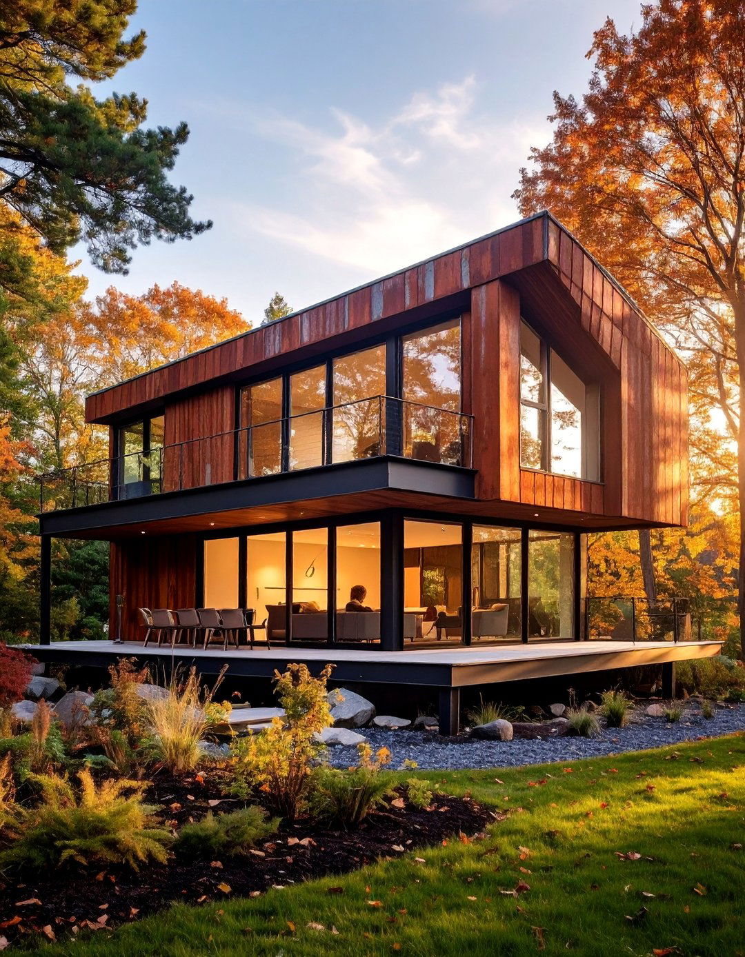 Black Weathered Steel Residence - 25 Modern Black Houses