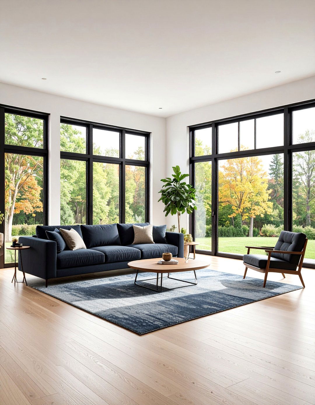 Black Window Trim with High Contrast Design - 25 Window Trim Ideas