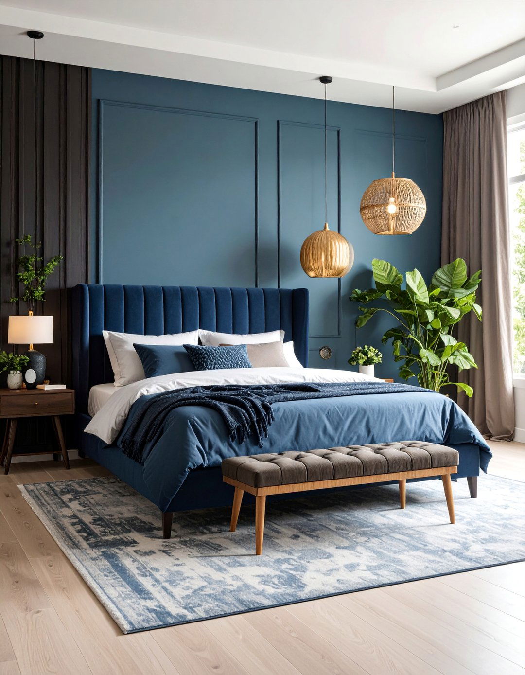 Black and Blue Gender Neutral Bedroom - 25 Black and Blue Bedroom Ideas