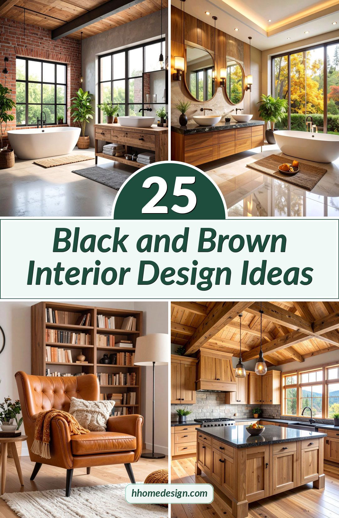 25 Black and Brown Interior Design Ideas