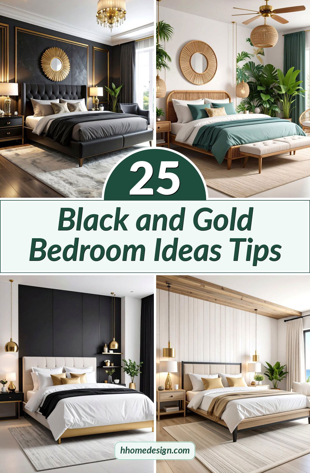 25 Black and Gold Bedroom Ideas Tips