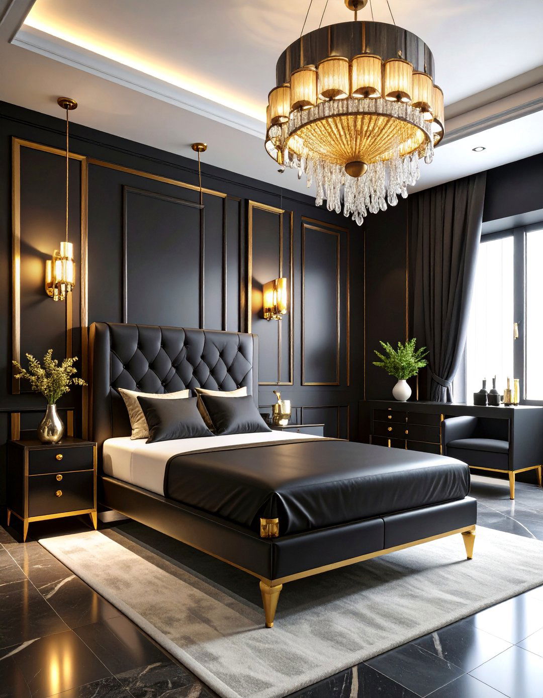 Black and Gold Luxury Lash Suite - 25 Lash Room Ideas