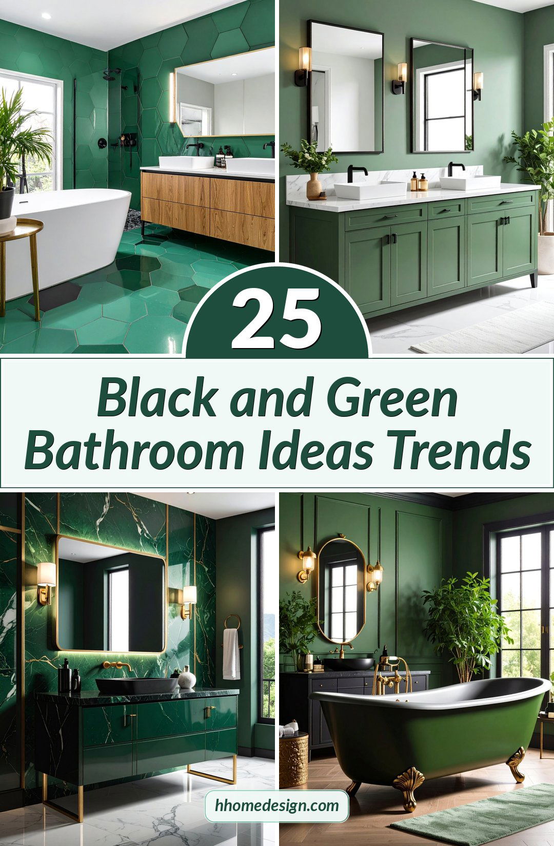 25 Black and Green Bathroom Ideas Trends