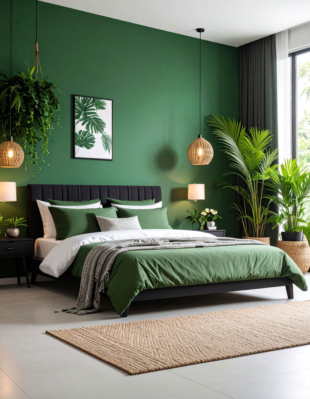 Black and Green Tropical Paradise