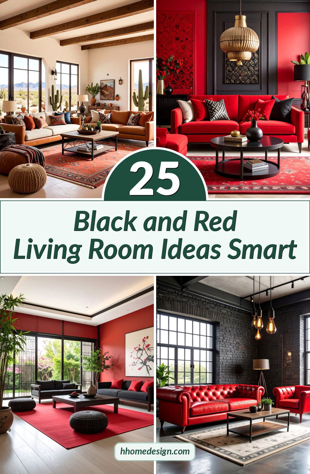25 Black and Red Living Room Ideas Smart