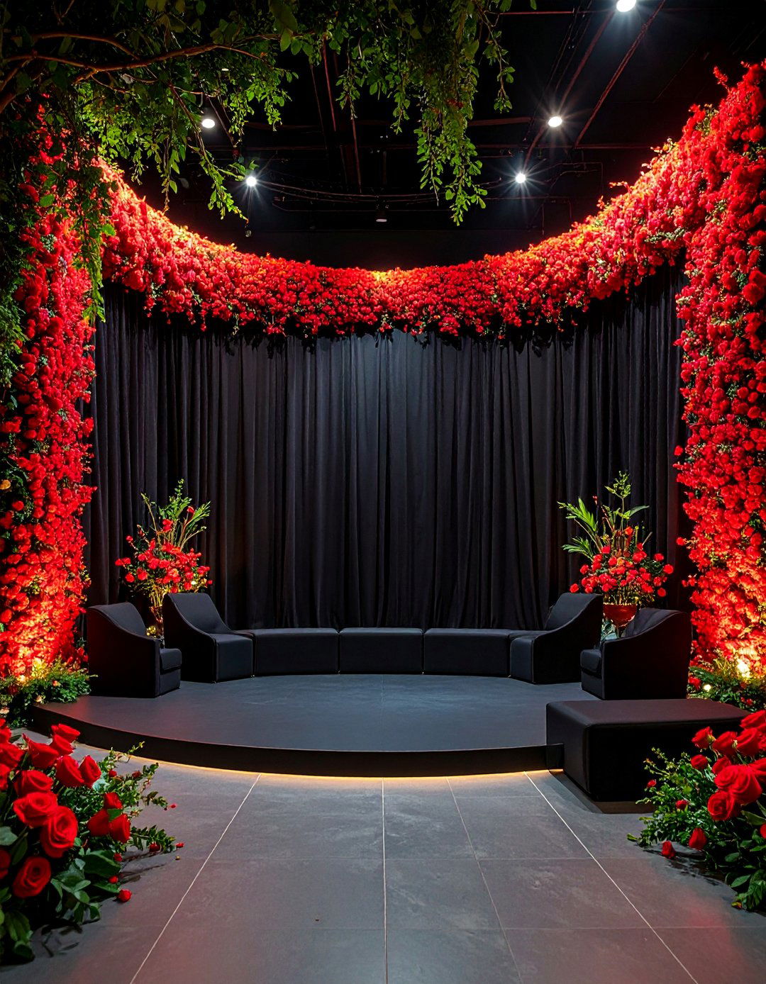 Black and Red Photo Booth Backdrop - 25 Red and Black Wedding Ideas