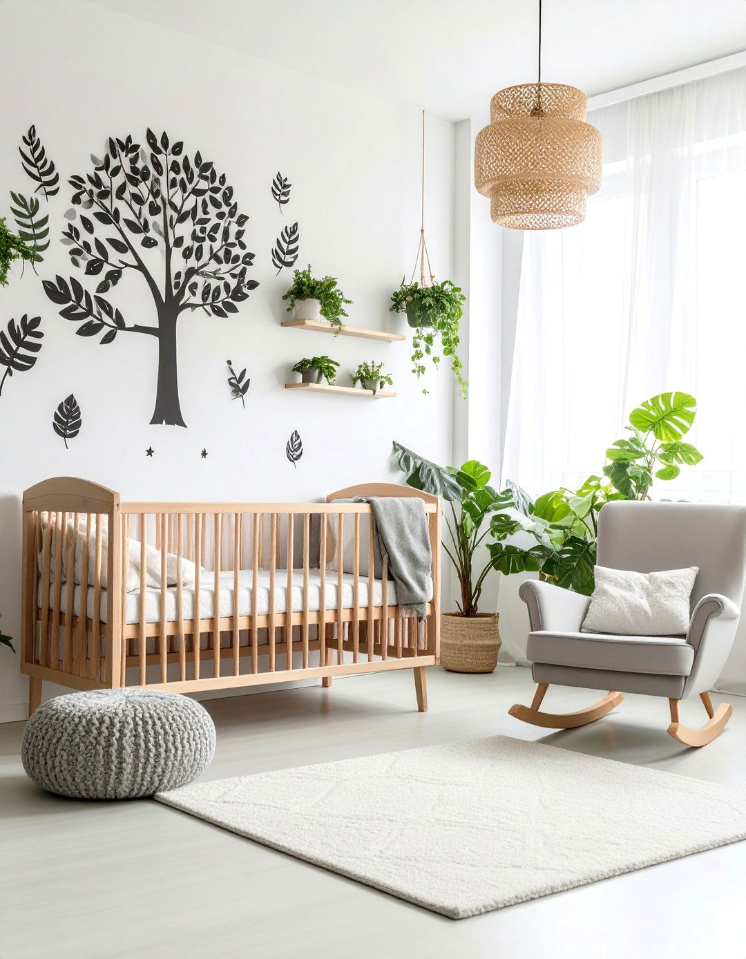 Black and White Botanical Nursery Design - 25 Black and White Nursery Ideas