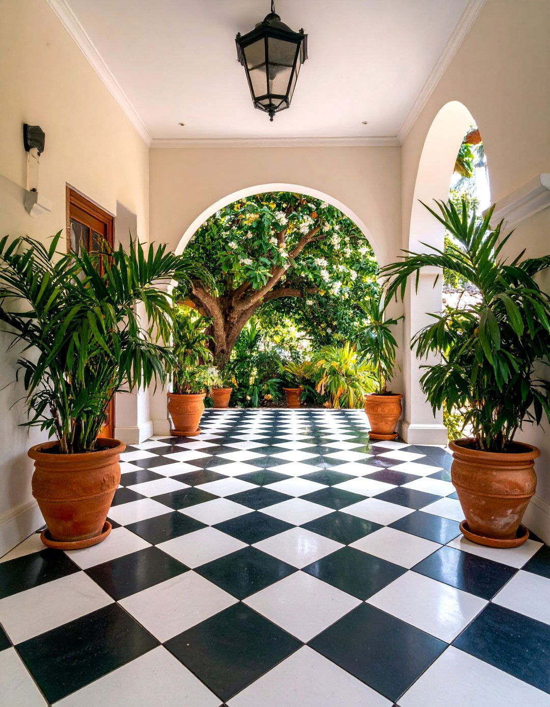 Black and White Checkerboard Classic Pattern - 25 Small Entryway Tile Floor Ideas