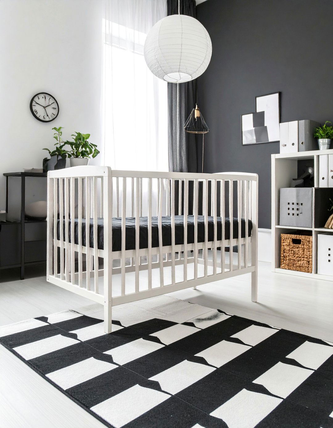 Black and White Checkerboard Nursery Pattern - 25 Black and White Nursery Ideas