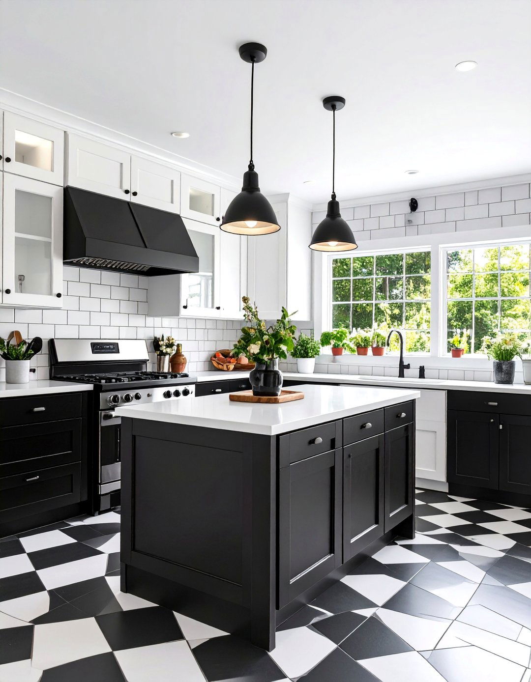 Black and White Mobile Home Kitchen - 25 Mobile Home Kitchen Ideas