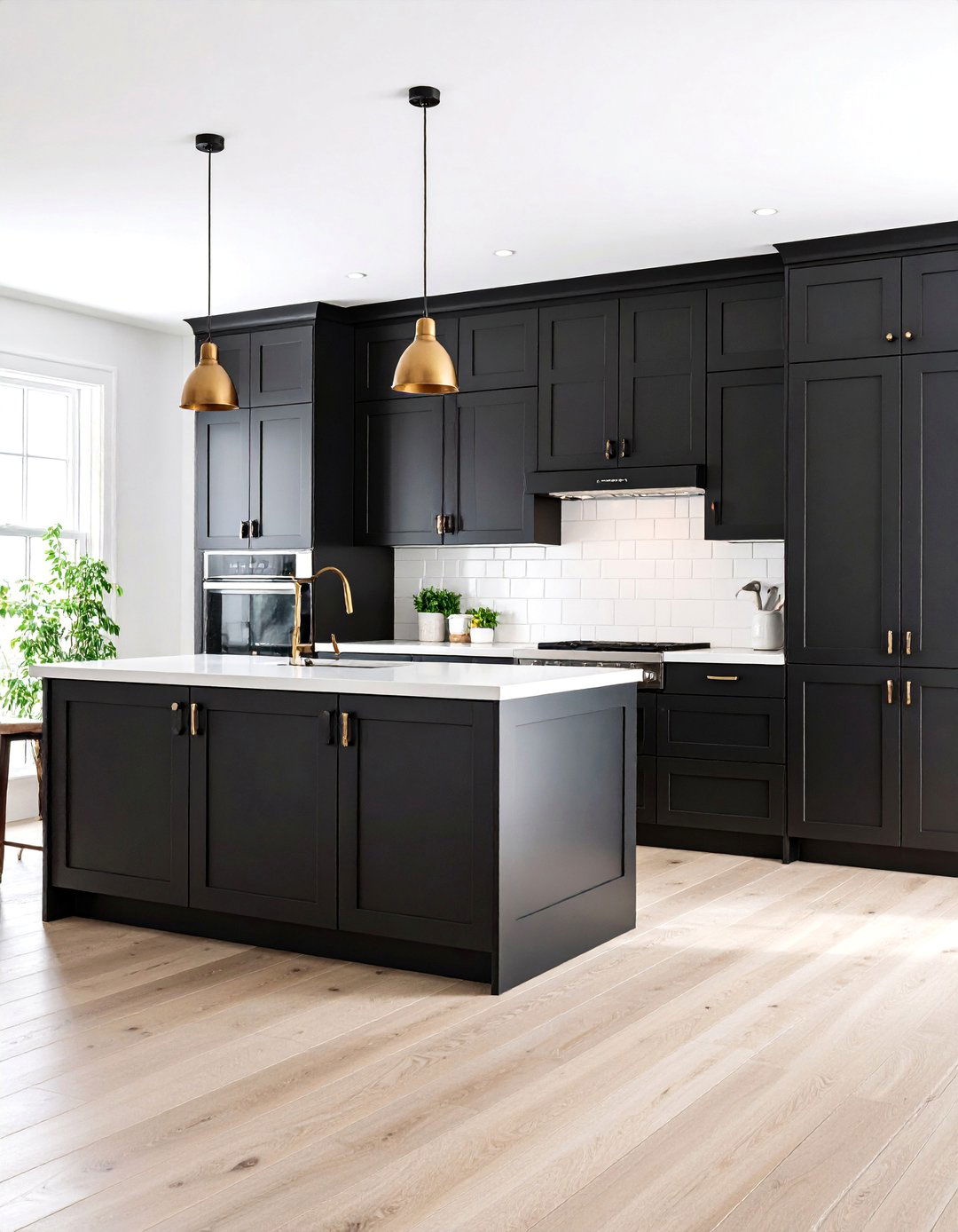 Black and White Monochrome Kitchen - 25 Kitchen Color Ideas
