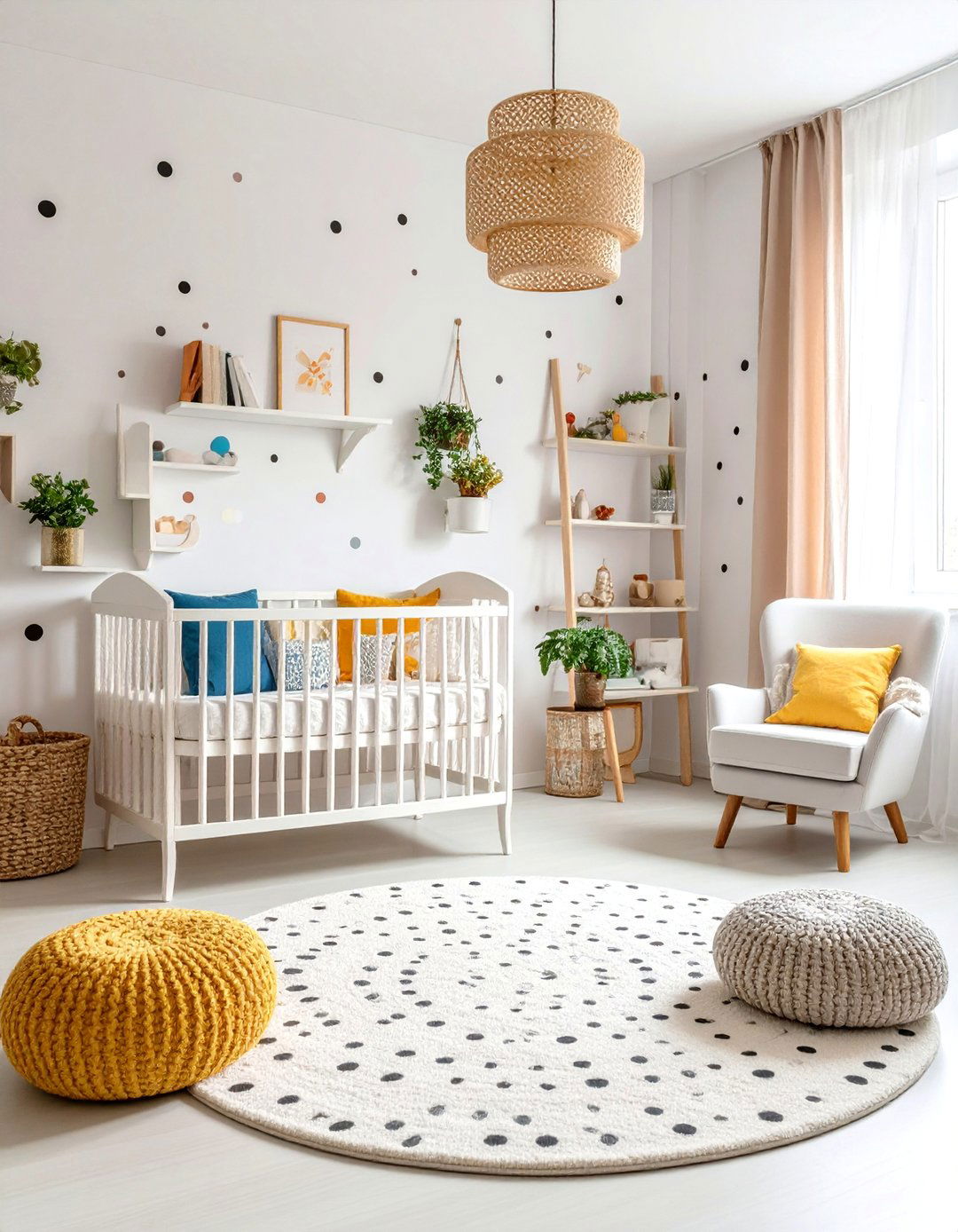 Black and White Polka Dot Nursery Theme - 25 Black and White Nursery Ideas