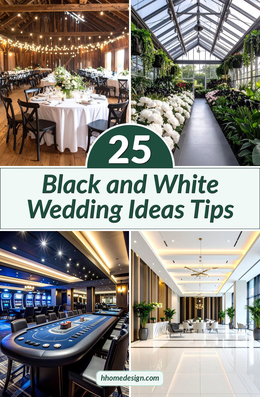 25 Black and White Wedding Ideas Tips