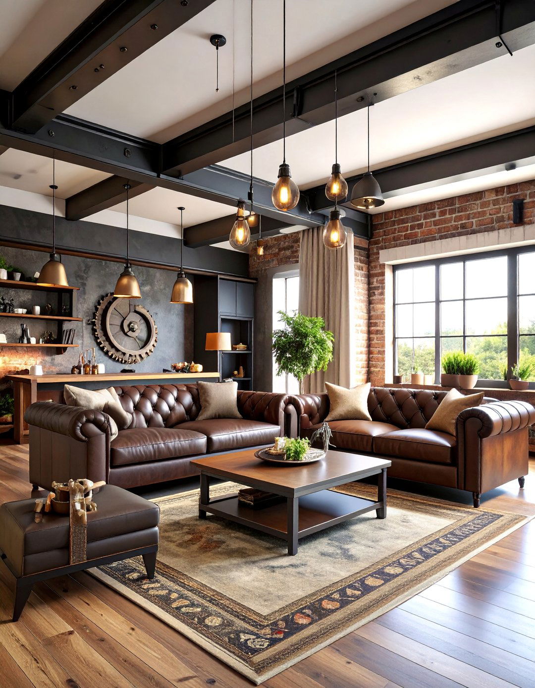 Blacksmith Workshop Living Room Design - 25 Steampunk Living Room Ideas