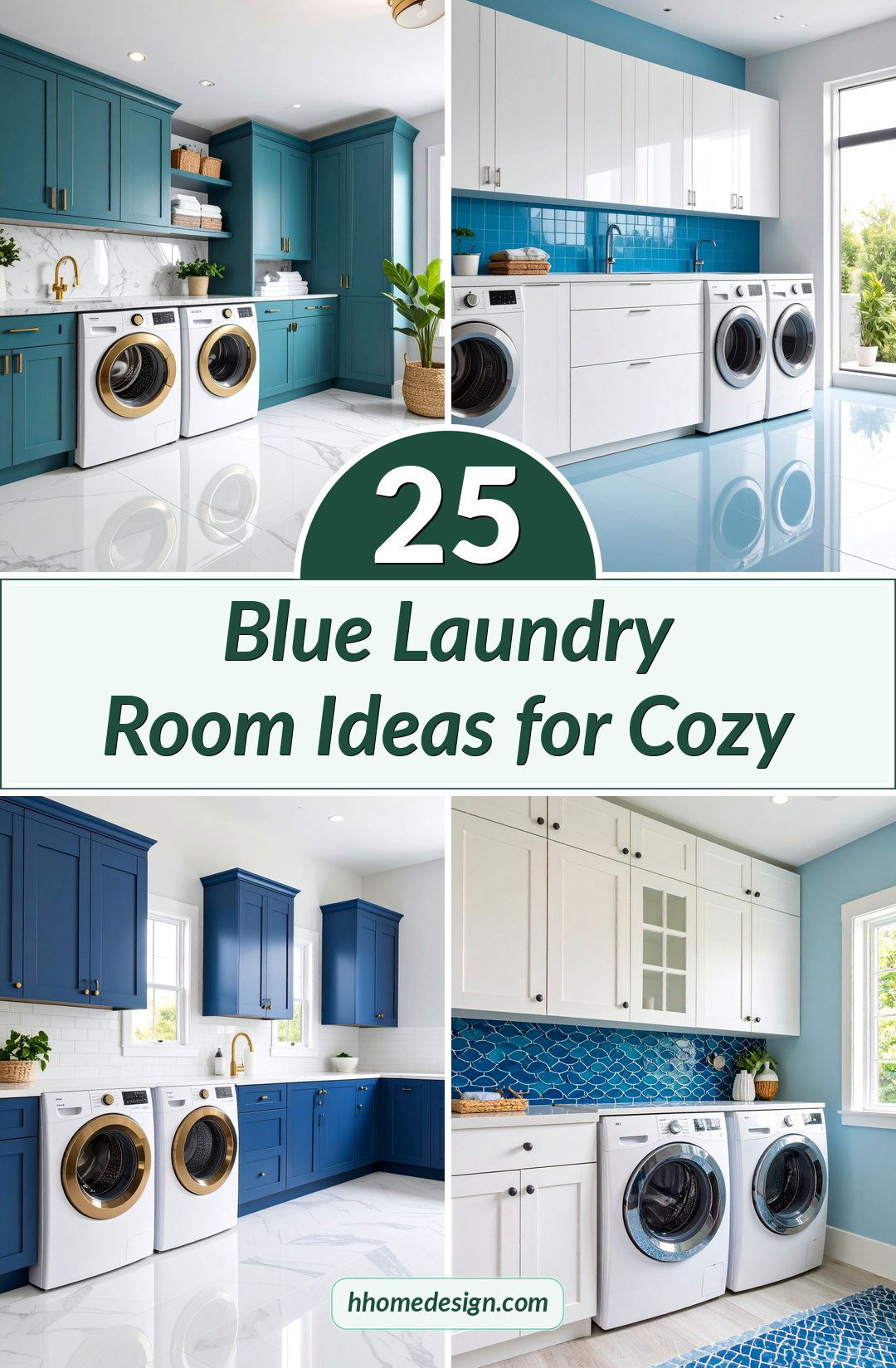 25 Blue Laundry Room Ideas for Cozy