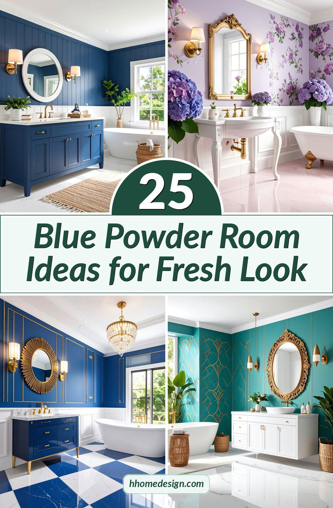 25 Blue Powder Room Ideas for Fresh Look