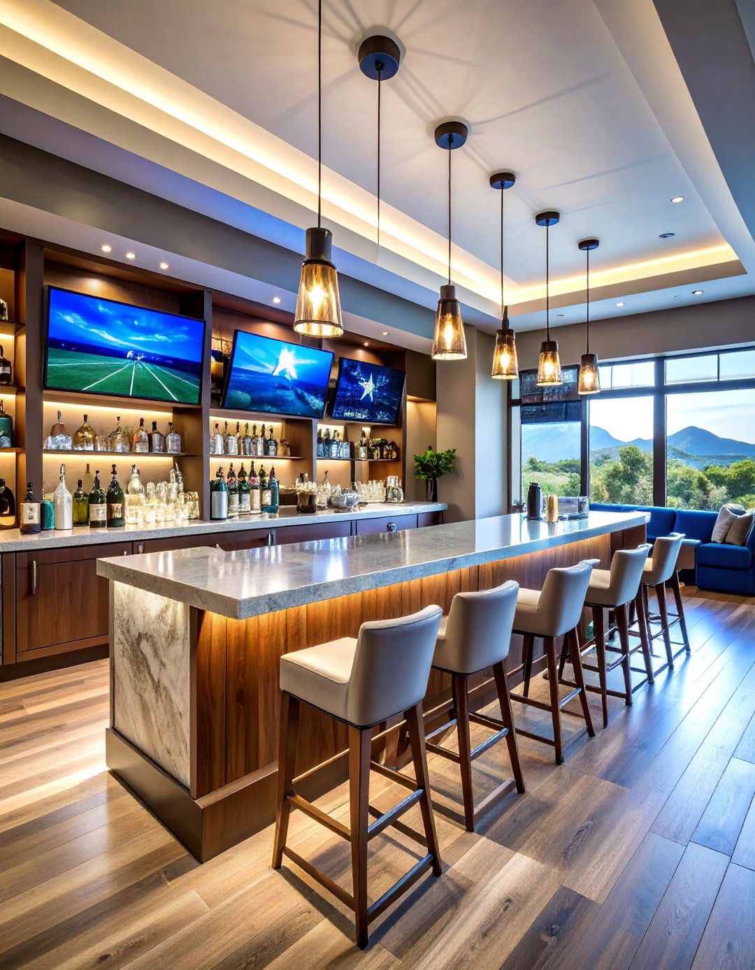 Blue Star Dallas Cowboys Man Cave Sports Bar - 25 Dallas Cowboys Man Cave Ideas