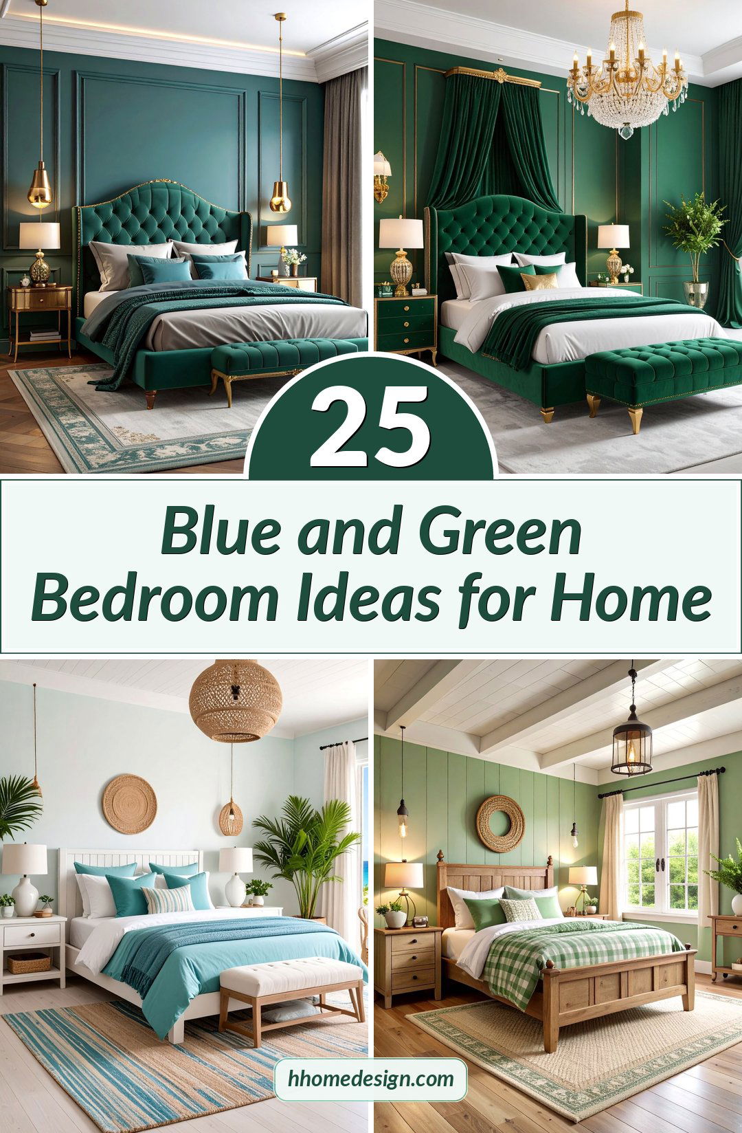 25 Blue and Green Bedroom Ideas for Home