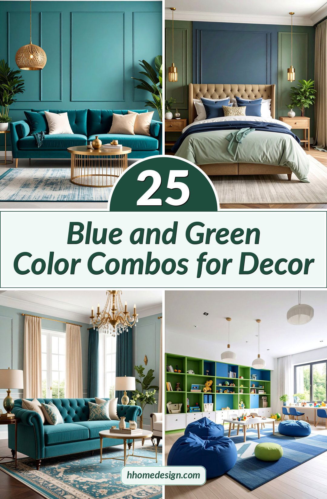 25 Blue and Green Color Combos for Decor