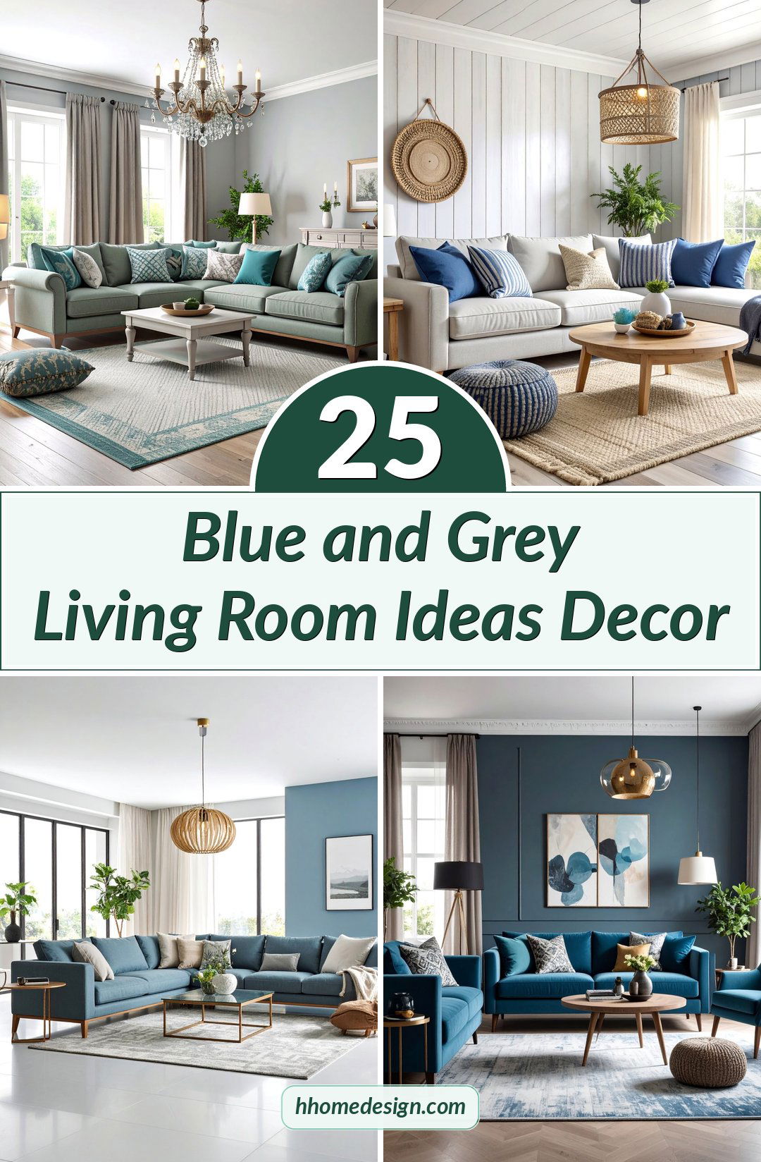 25 Blue and Grey Living Room Ideas Decor