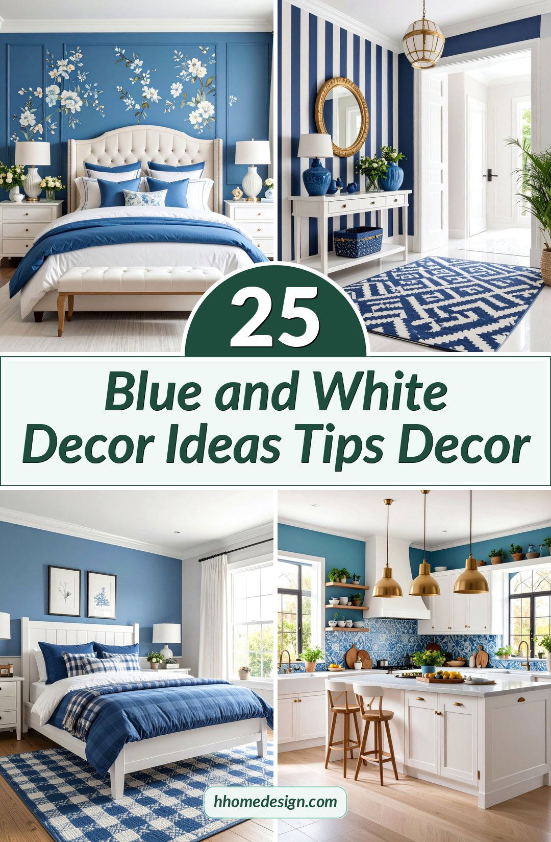 25 Blue and White Decor Ideas Tips Decor