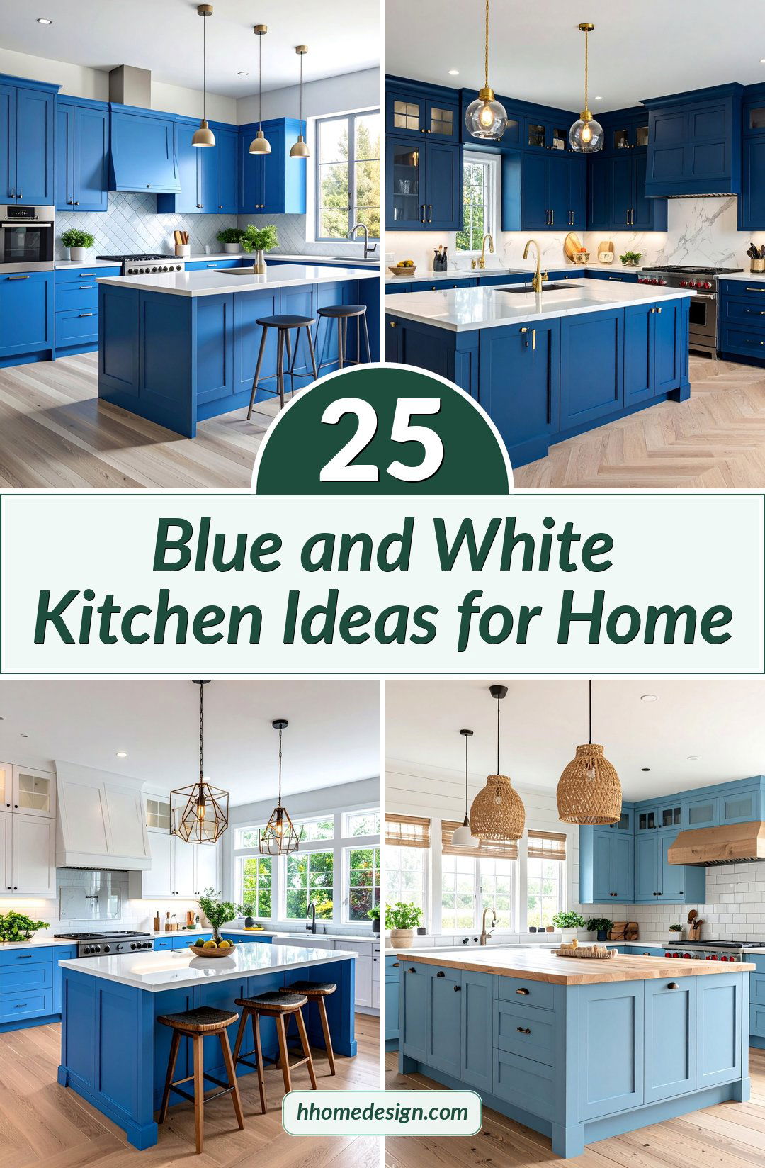 25 Blue and White Kitchen Ideas for Home