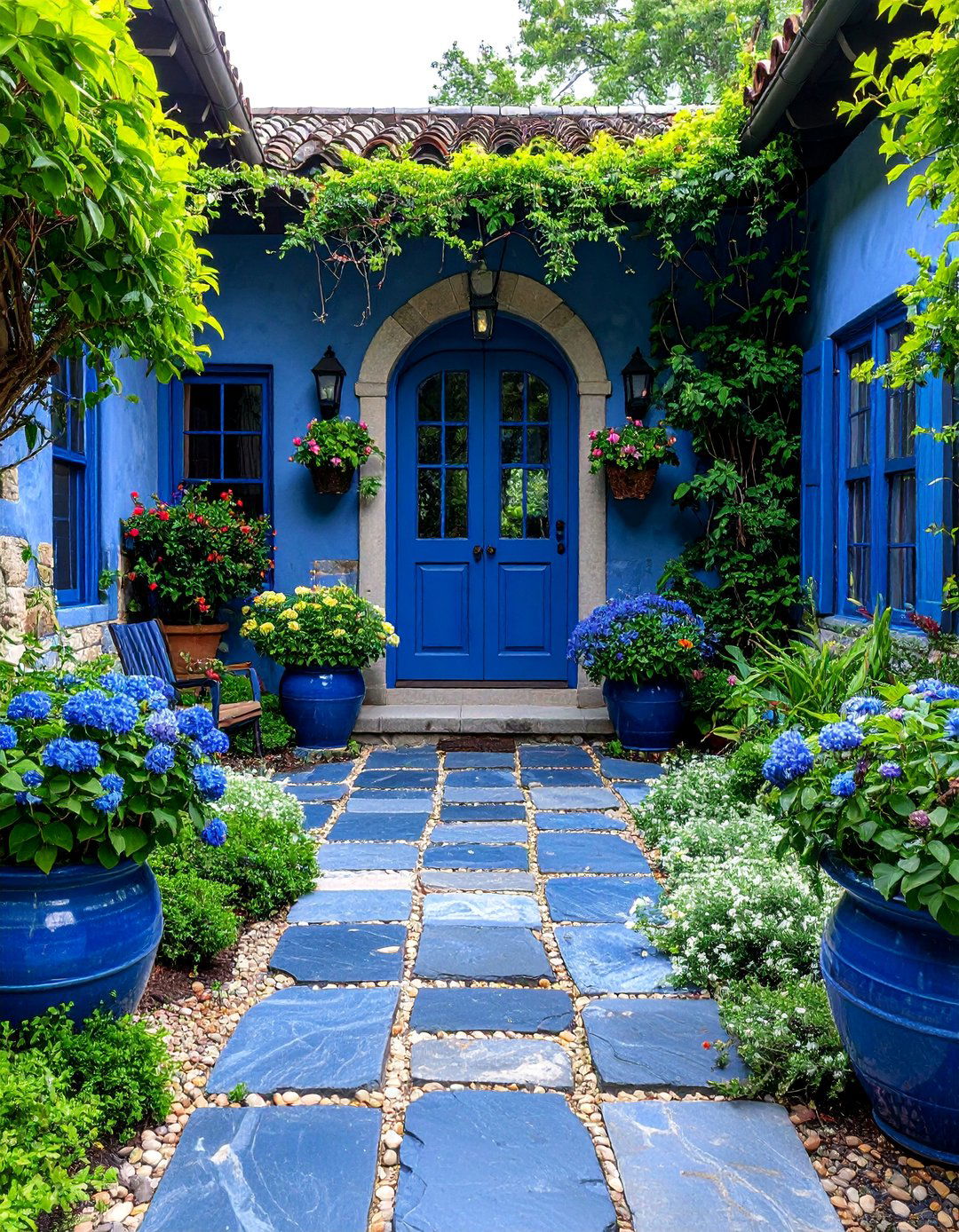 Bluestone Entry Courtyard Patio - 25 Bluestone Patio Ideas