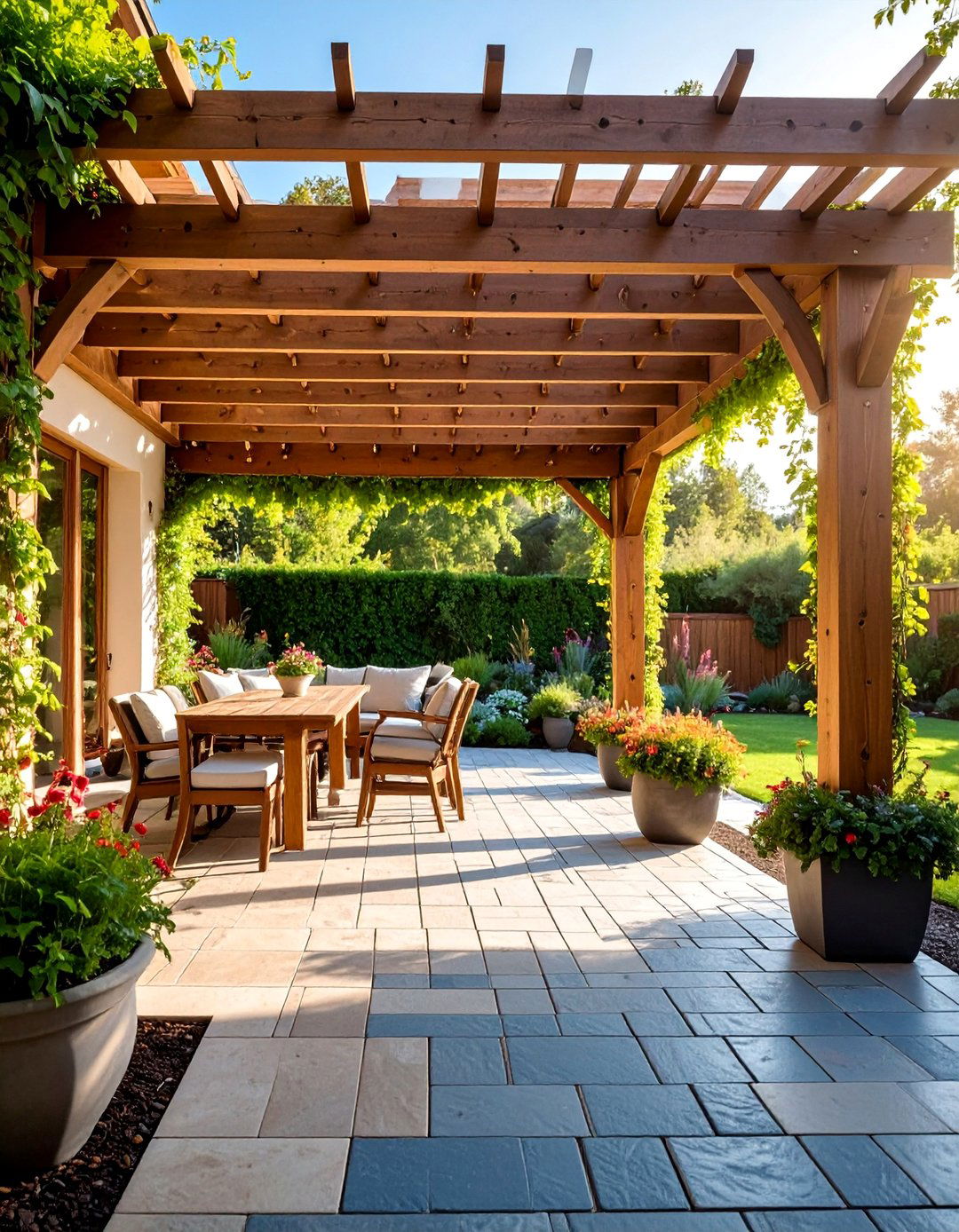 Bluestone Pergola Patio - 25 Bluestone Patio Ideas