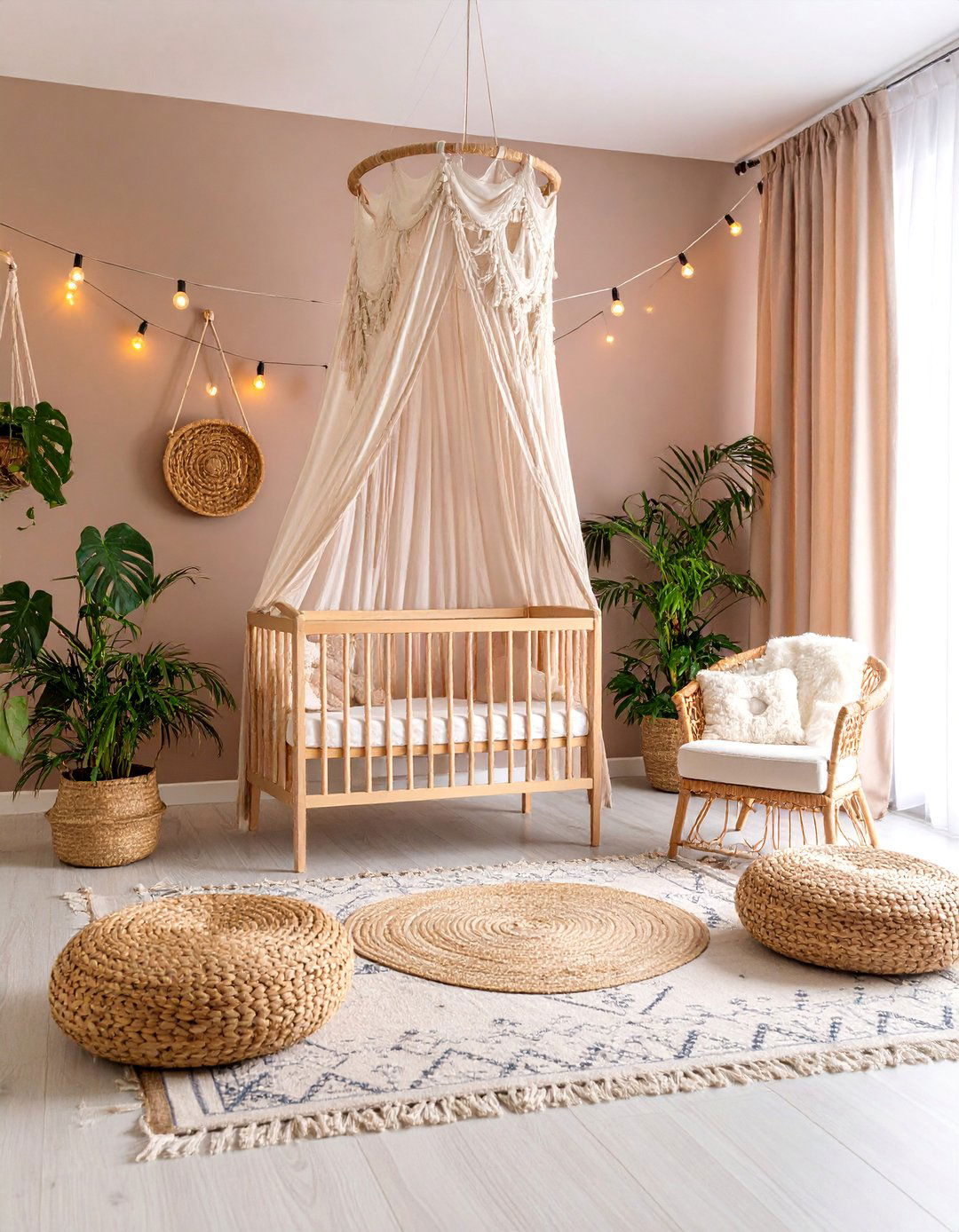 Blush Boho Baby Girl Nursery - 25 Baby Girl Nursery Ideas