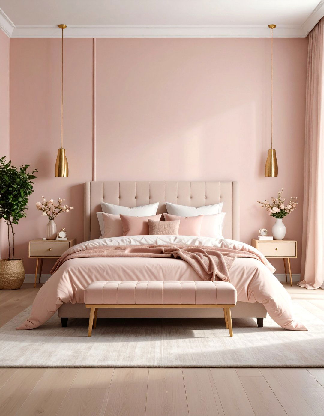 Blush Pink Bedroom Romance - 25 Calming Paint Colors