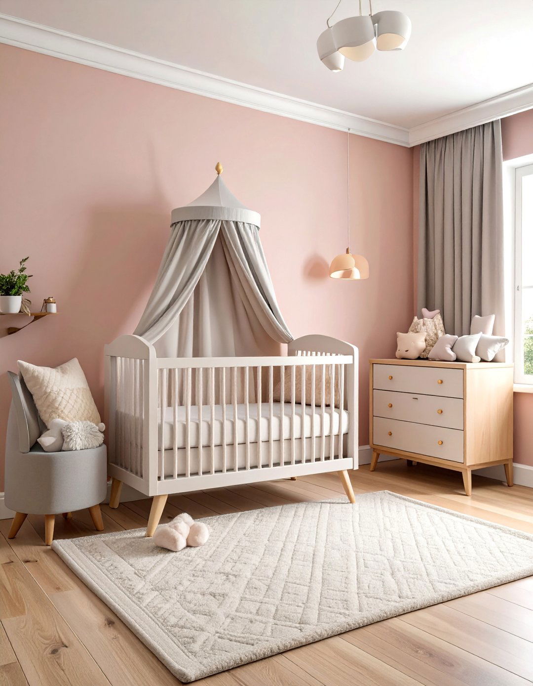 Blush Pink and Warm Gray Nursery - 25 Warm Color Palettes for Every Room in the House