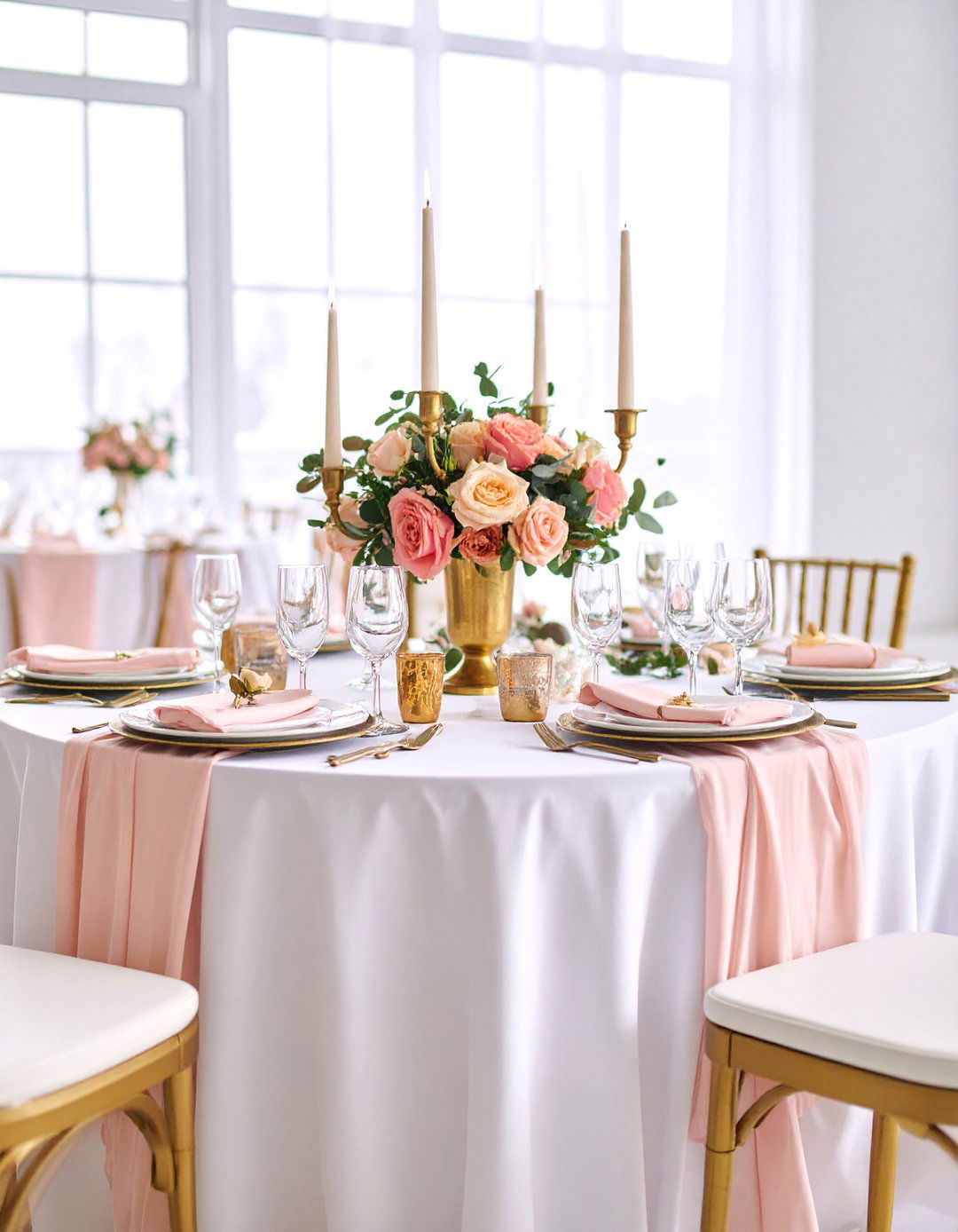 Blush and Brass Softness Theme - 25 Winter Wedding Ideas