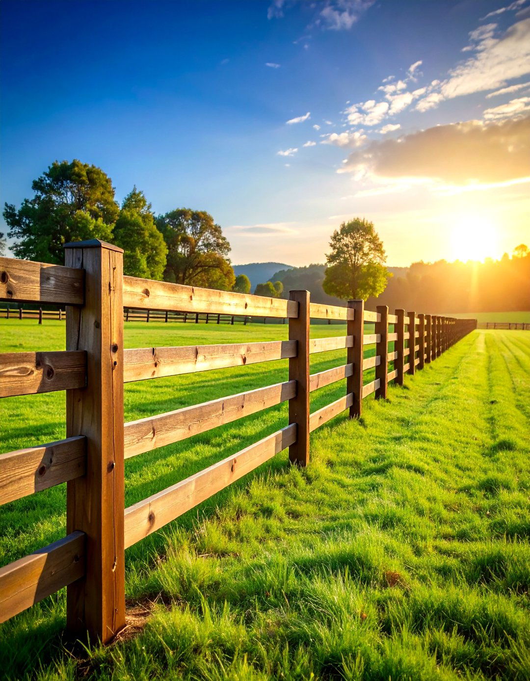 Board Farm Fence with Treated Lumber - 25 Farm Fence Ideas