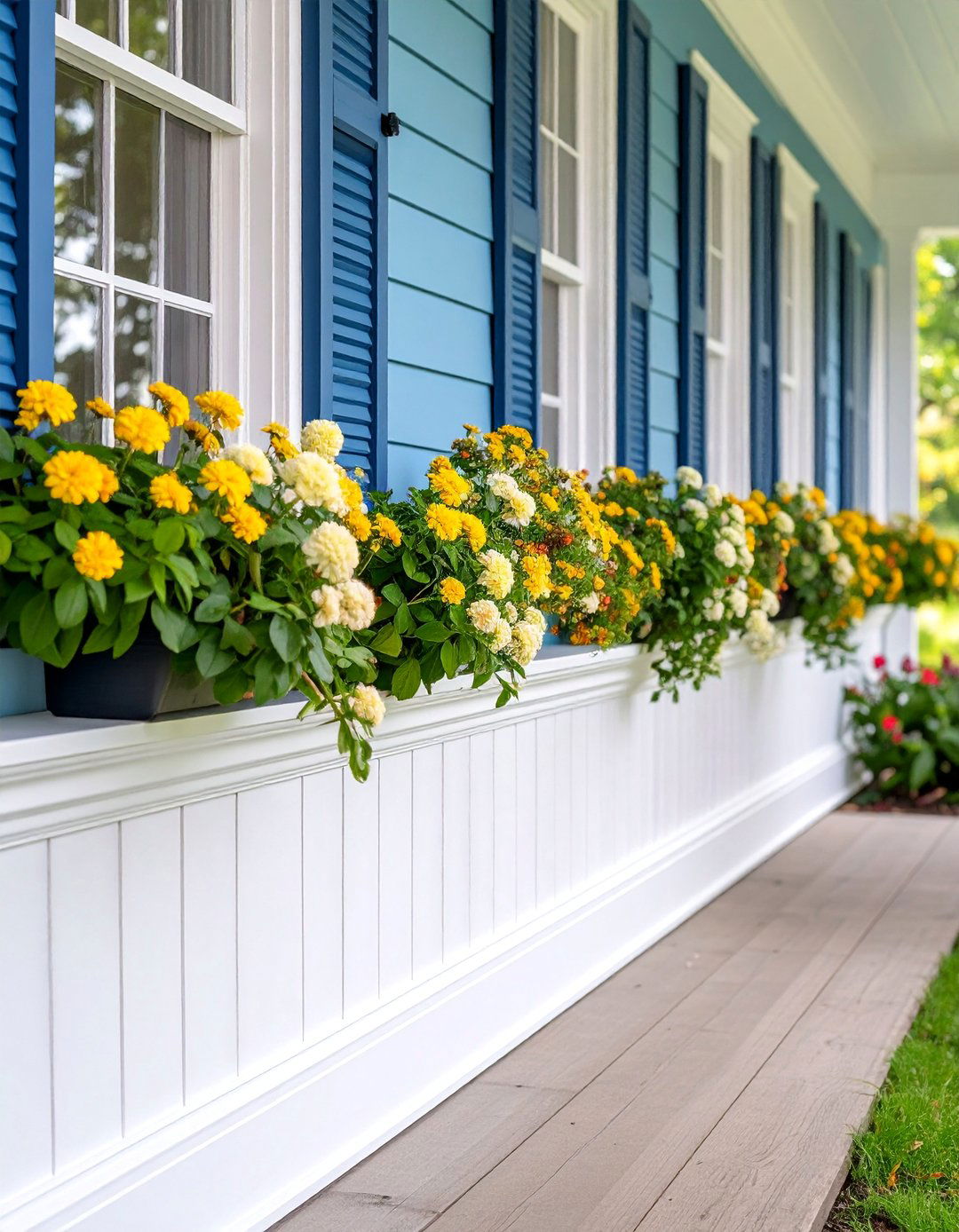 Board and Batten Farmhouse - 25 Deck Skirting Ideas