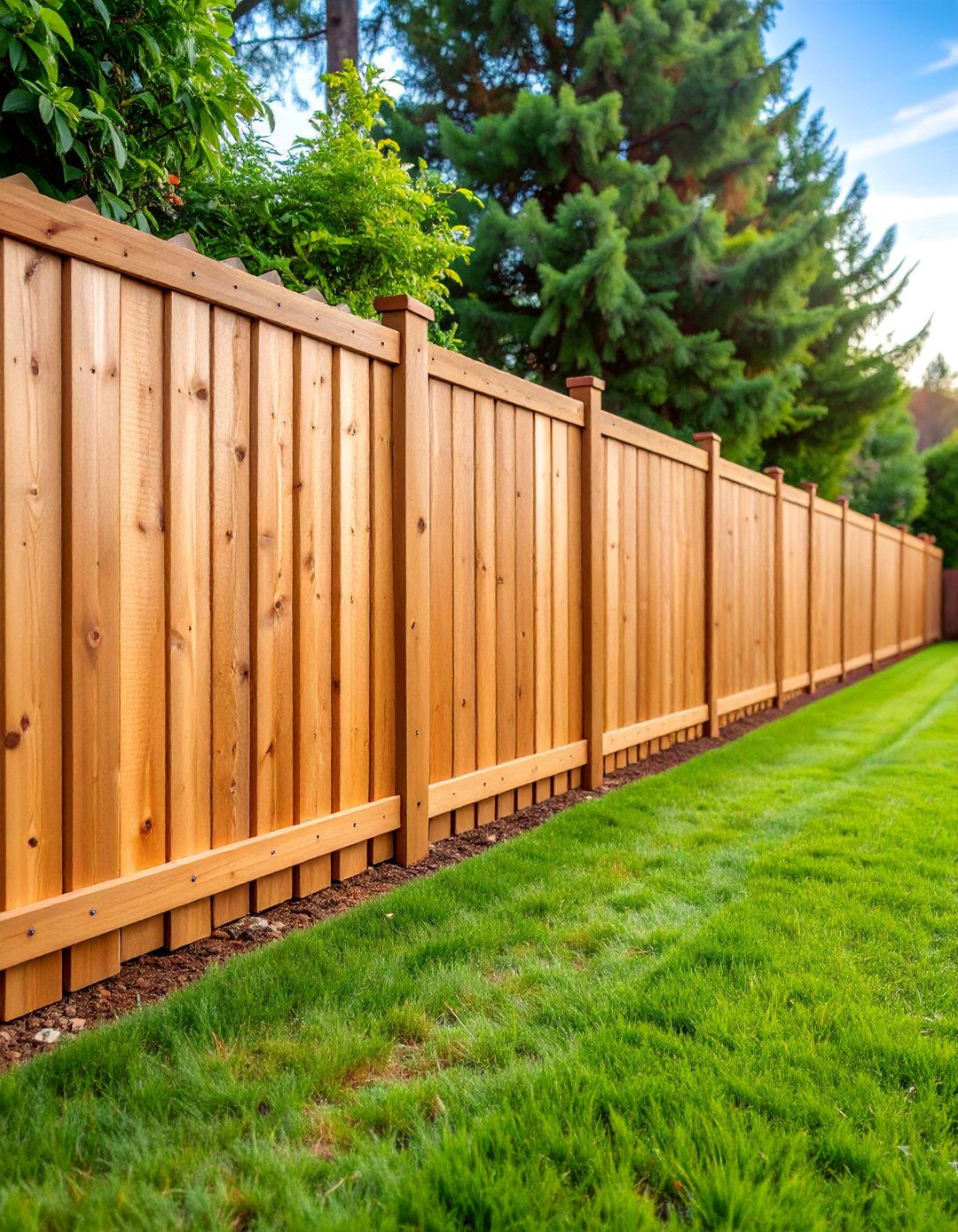 Board on Board Cedar Fence - 25 Privacy Fence Ideas
