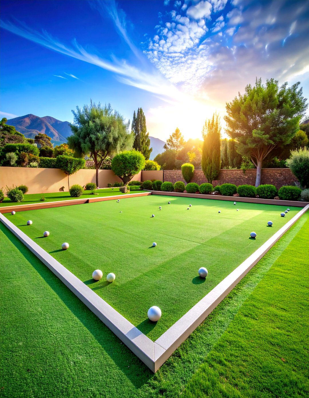 Bocce Ball Court Installation - 25 Backyard Turf Ideas