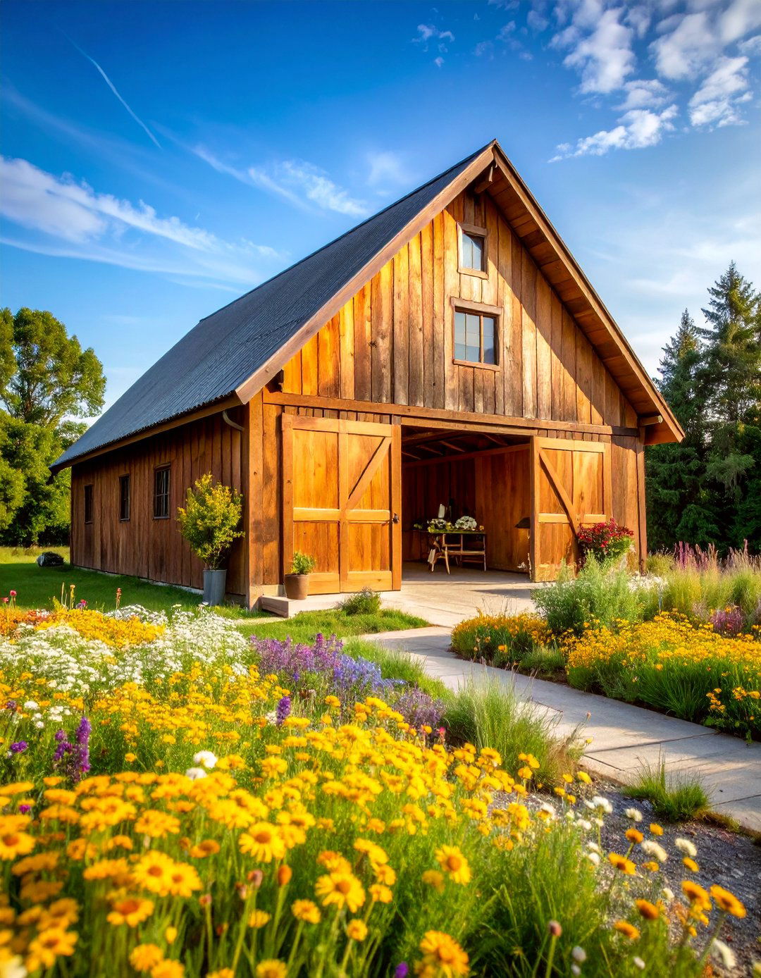 Bohemian Barn Conversion with Sliding Door Walls - 25 Boho House Exterior Ideas