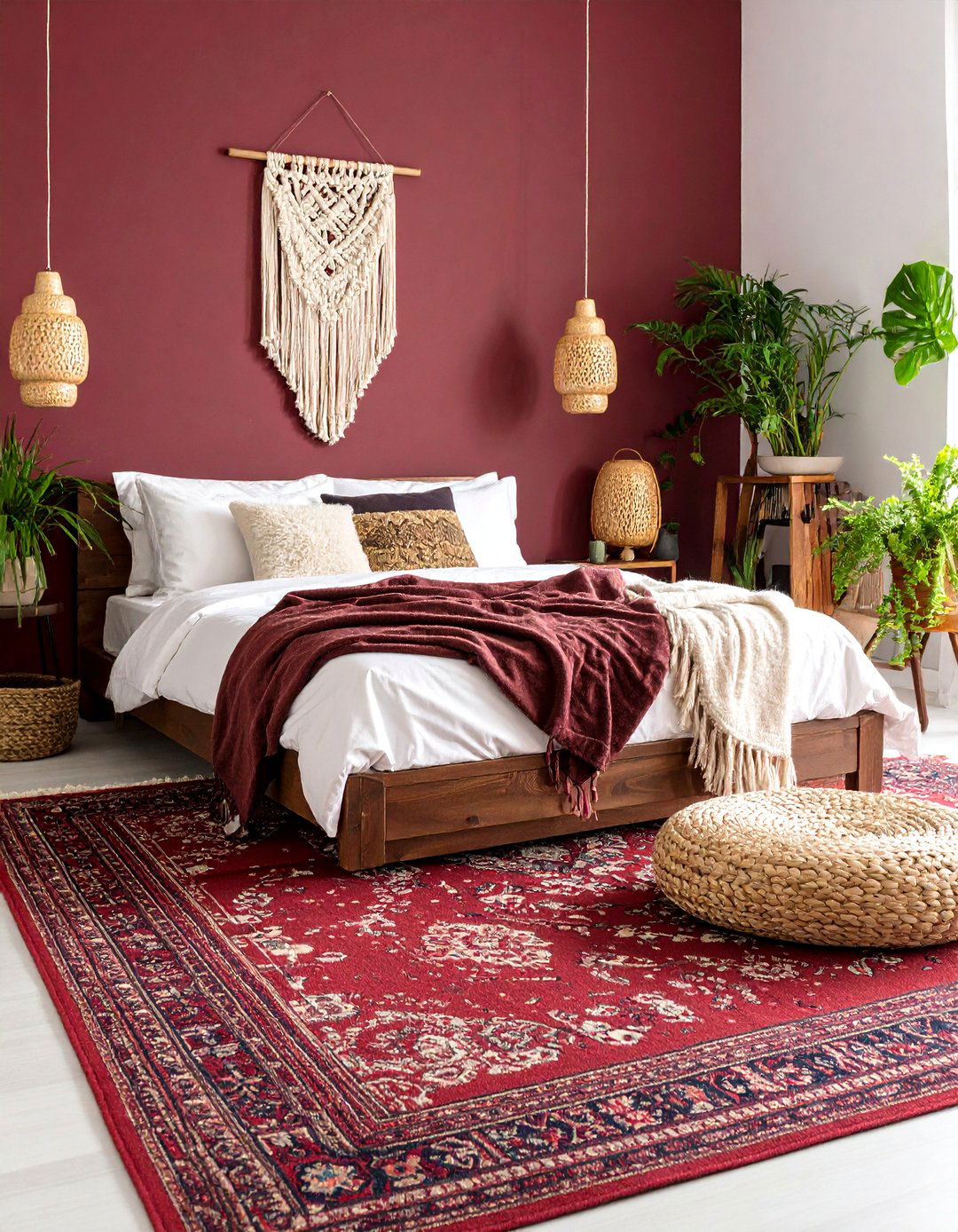 Bohemian Burgundy Paradise - 25 Burgundy Bedroom Ideas