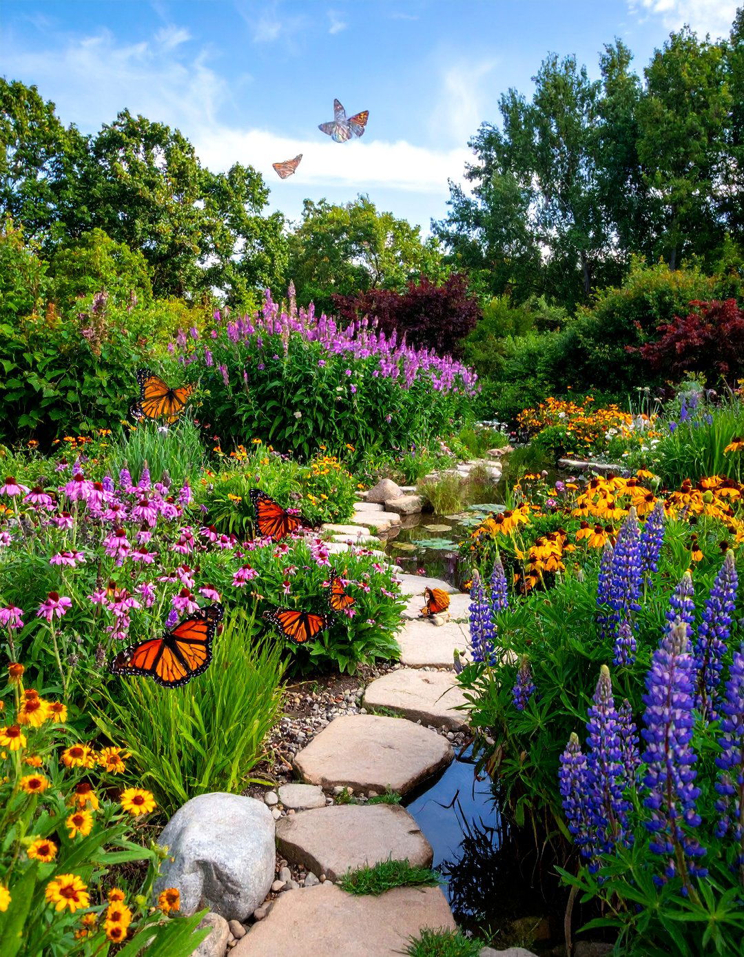Bohemian Butterfly Haven Garden - 25 Boho Garden Ideas