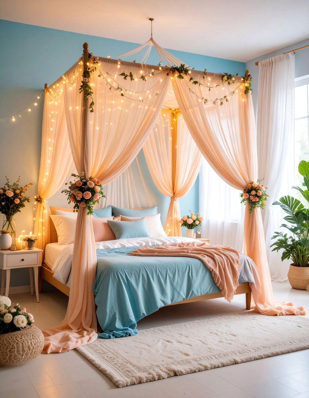 Bohemian Canopy Bed Sanctuary - 25 Hippie Bedroom Ideas