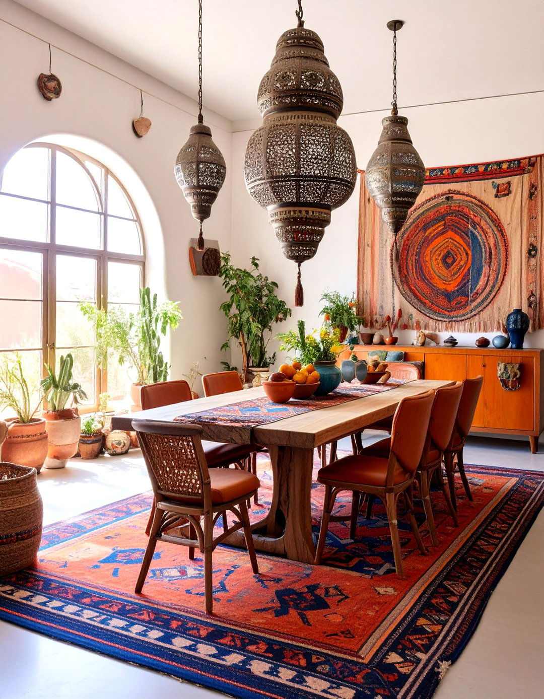 Bohemian Desert Dining Room with Moroccan Influences - 25 Desert Themed Room Ideas
