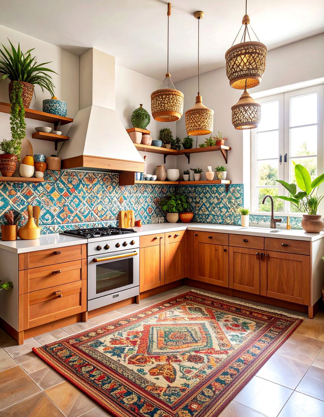 Bohemian Eclectic Corner Kitchenette - 25 Kitchenette Ideas