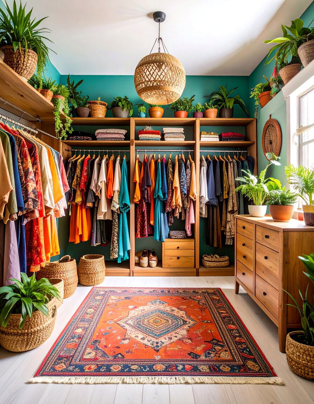 Bohemian Eclectic Dressing Room with Global Textiles - 25 Dressing Room Ideas
