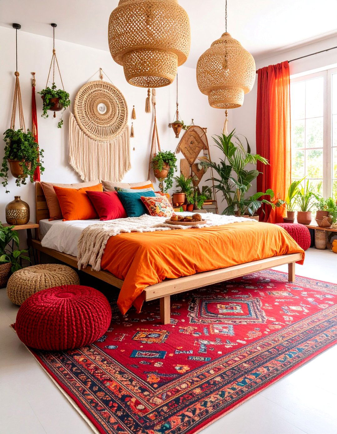 Bohemian Fall Bedroom with Jewel Tone Accents - 25 Fall Bedroom Decor Ideas