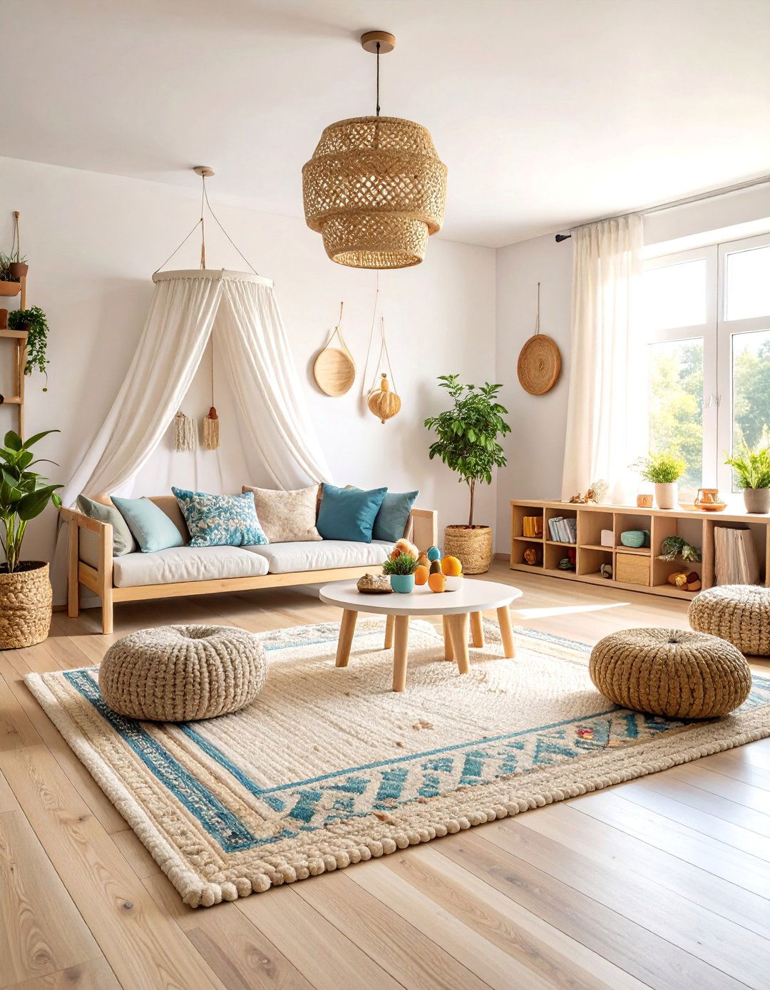 Bohemian Family Playroom Paradise - 25 Colorful Boho Living Room Ideas