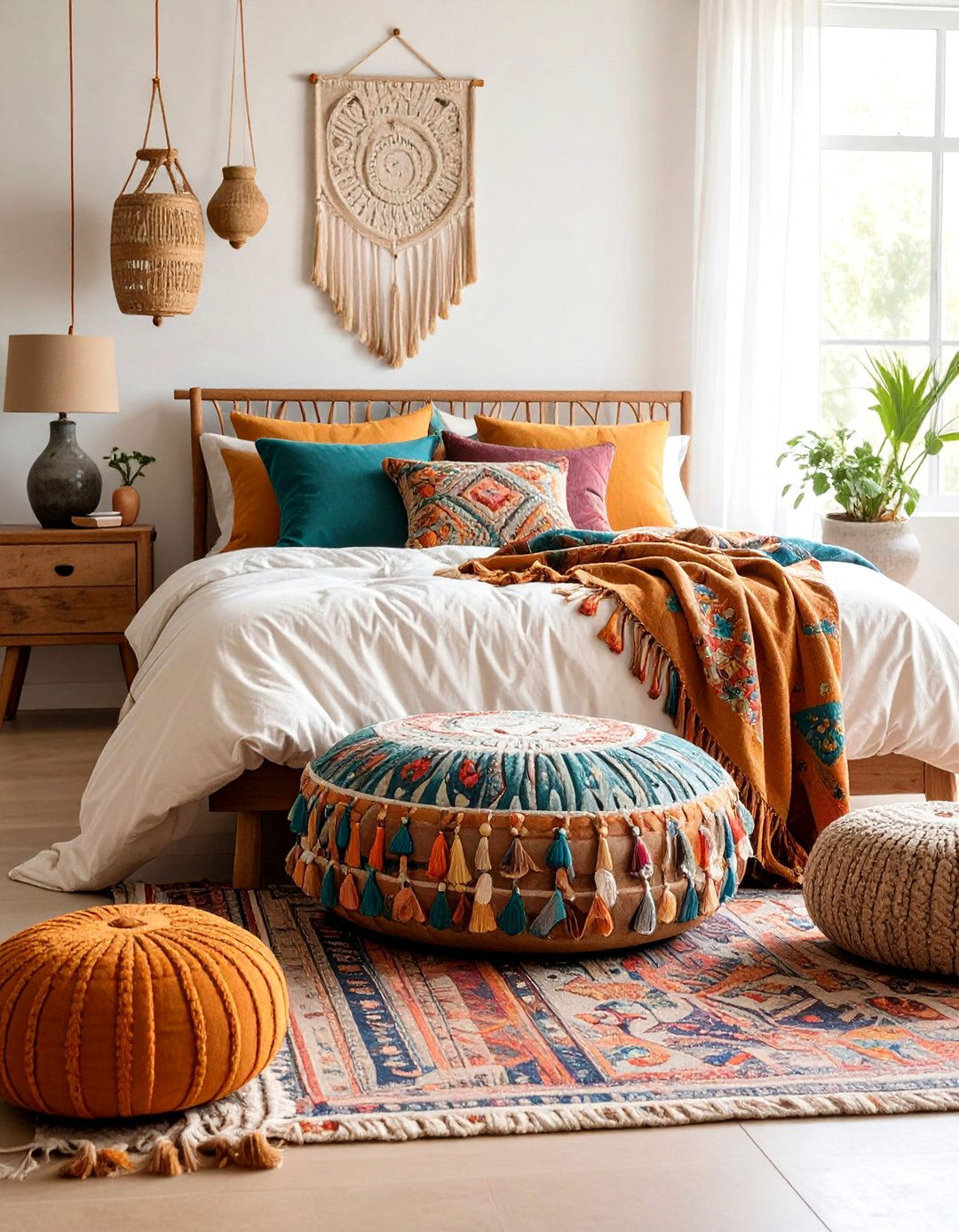 Bohemian Floor Cushion Chair - 25 Bedroom Chair Ideas