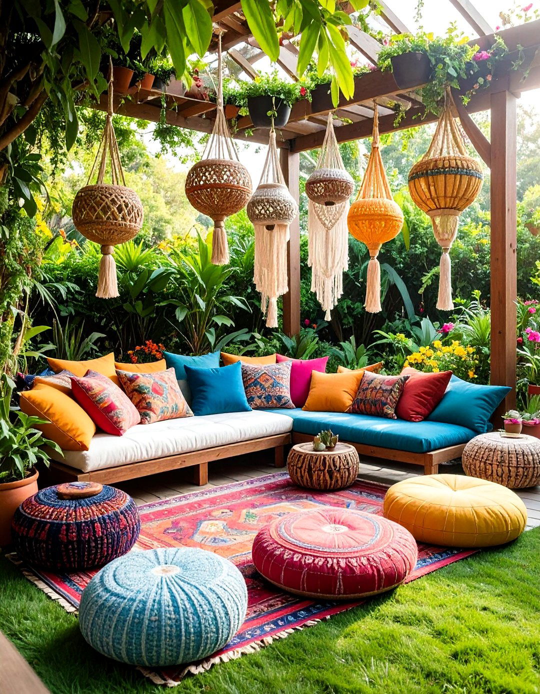 Bohemian Garden Lounge Nook - 25 Garden Nook Ideas