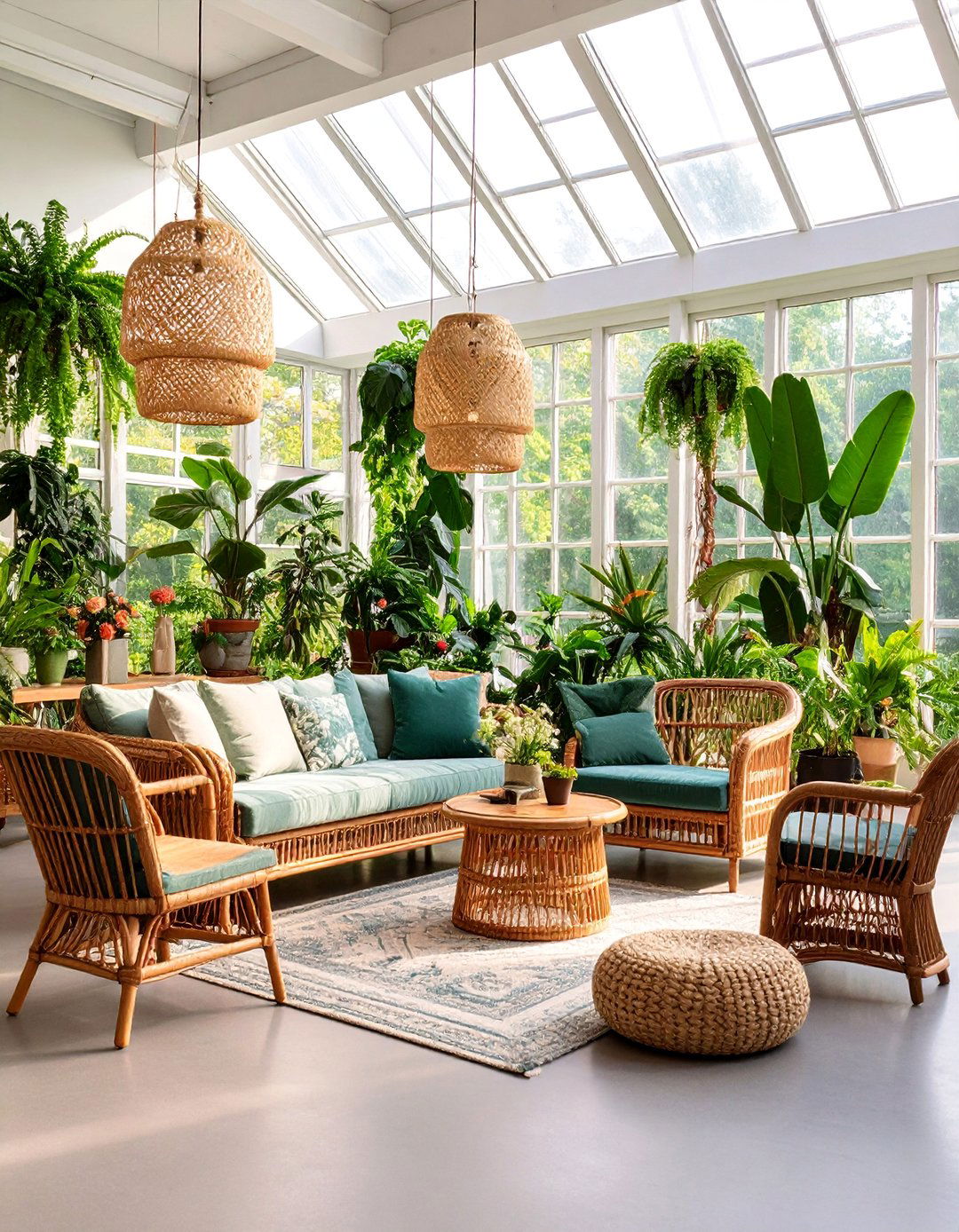 Bohemian Greenhouse Living Room with Garden Party Vibes - 25 Gypsy Bohemian Living Room Ideas