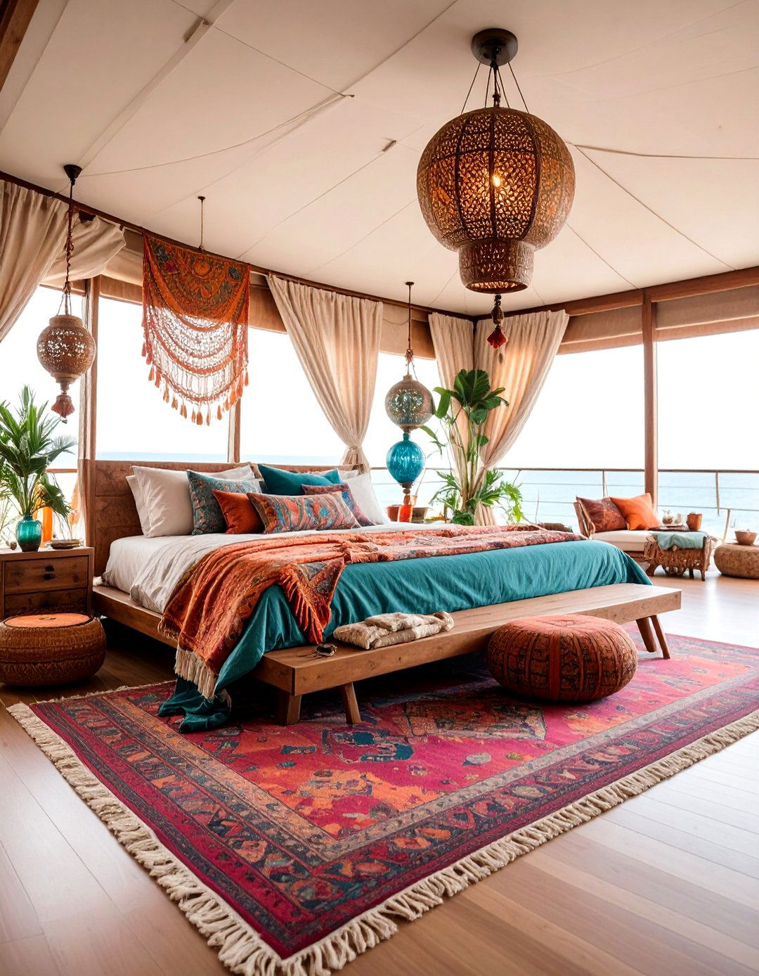 Bohemian Layered Textiles Yacht Bedroom - 25 yacht bedroom ideas