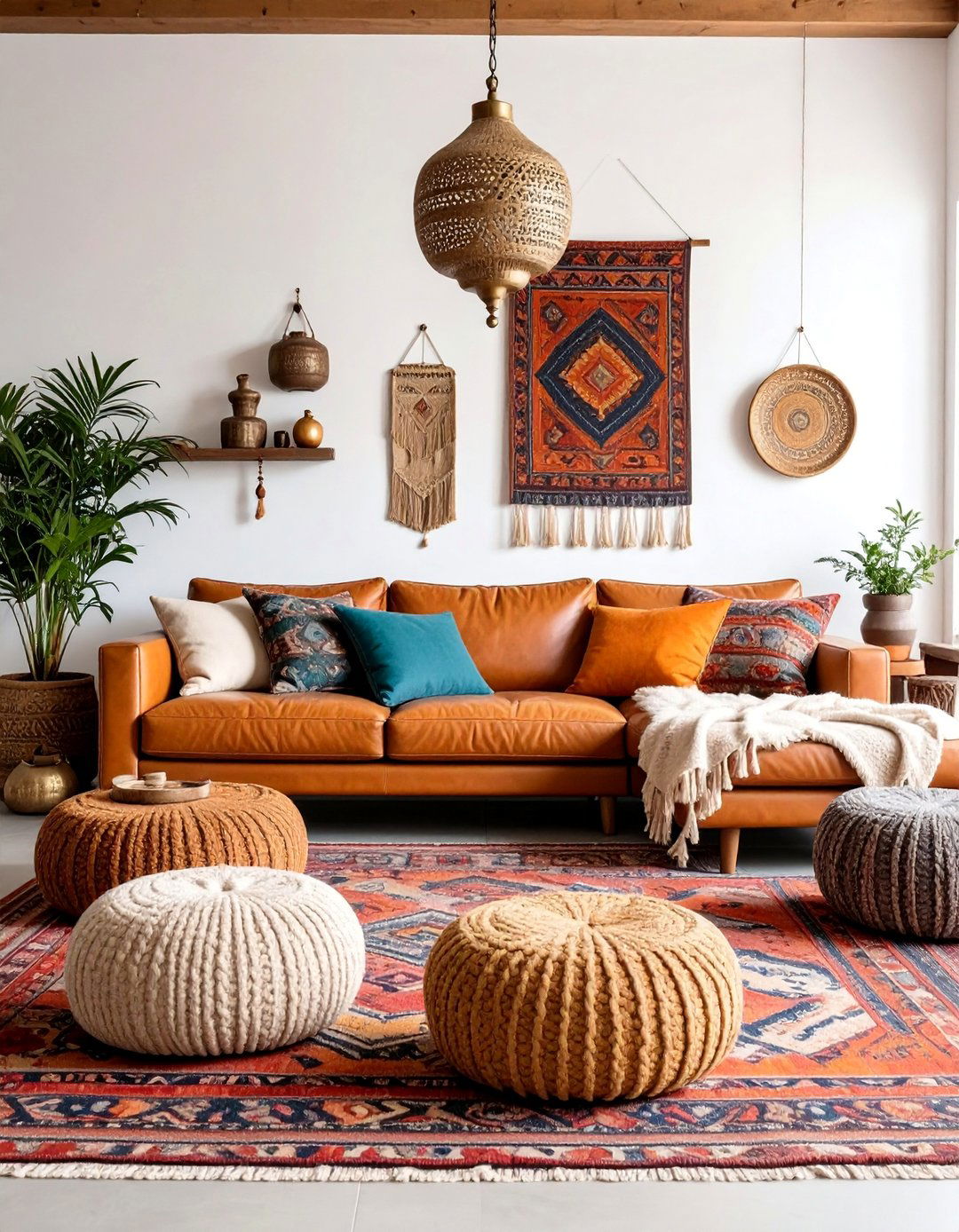 Bohemian Masculine with Rich Textures - 25 Men's Living Room Ideas